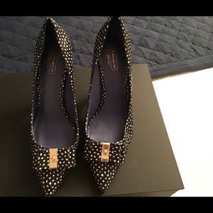Coach polka dot leather pumps -size 9.5